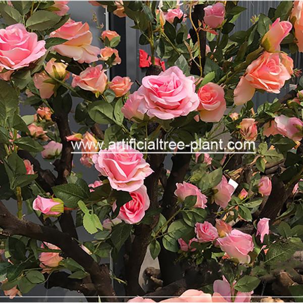Contom Interior Artificial Rose Flower Tree For Wedding Home Decoration