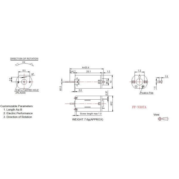 Micro Electric Door Lock Motor 6v 12v 12mm Diameter Mini N20 DC Motor