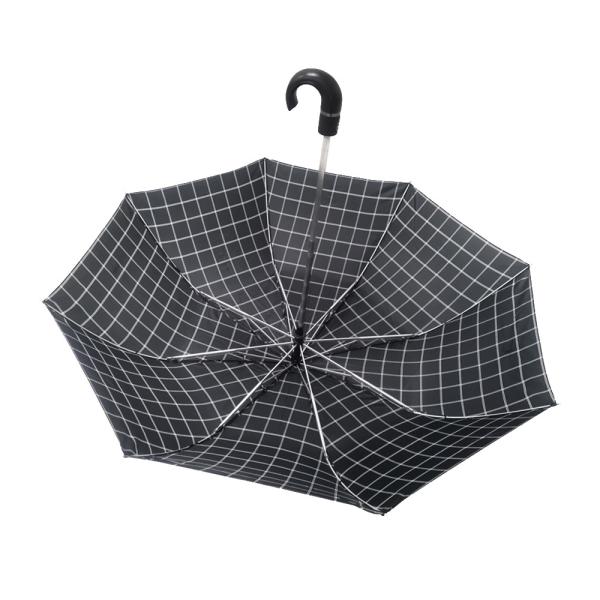 21 Inch Tarten Design Two Fold Umbrella Windproof Frame With PU Wrapped Handle