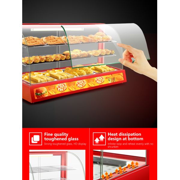 Профессиональный электрический красный стеклянный экран для отопления пищевых продуктов