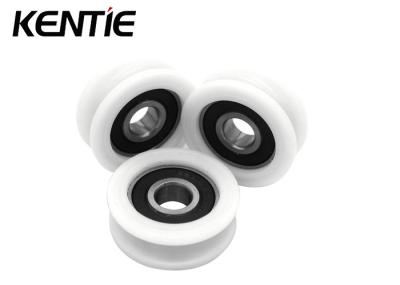 White High Hardness POM Ball Bearing Pulley For Door Guide Rail 6201RS 12x44x15.7mm
