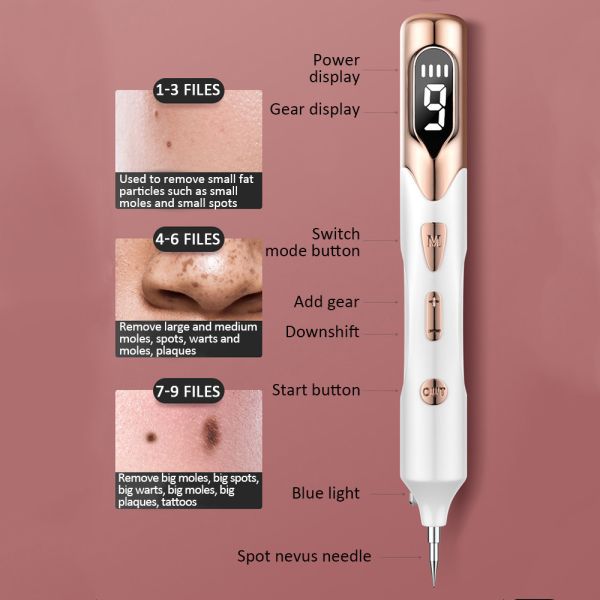 LCD Facial Skin Care Devices Tattoo Removal Plasma Mole Remover Pen SGS Approval