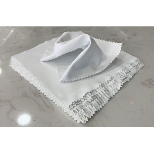 Eco Friendly White Eyewear Cleaning Cloth For Glasses Cleaning