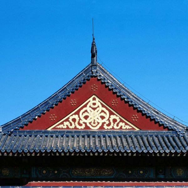 Черепицы кладбища стиля традиционного китайского голубые застекленные