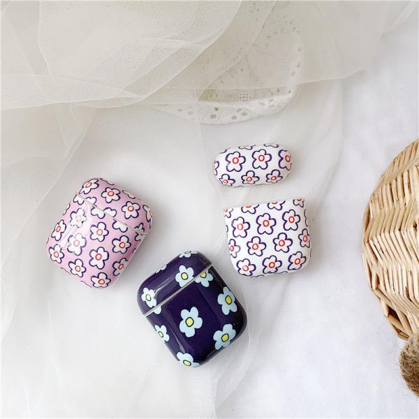 Compatible with Airpods 1 & 2 Protective TPU Cover Floral Print Cute Fashion Case