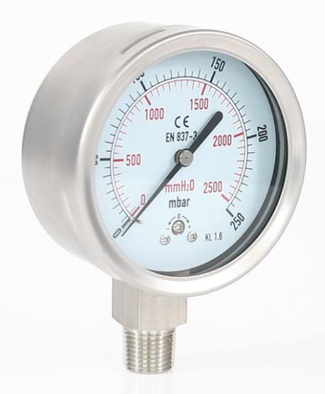 Natural Gas Low Pressure Capsule Gauge Capsule Vacuum Gauge 0-5 Psi