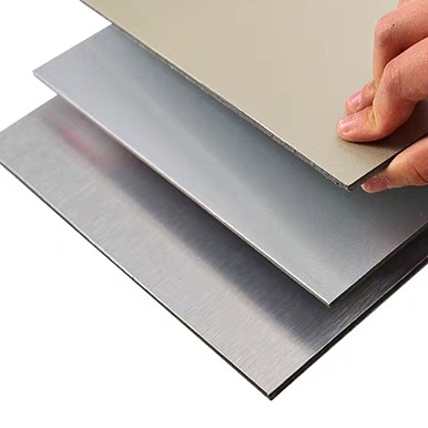 Grey Fireproof  PE Acp Paneling Aluminum Composite Panels For Building Exterior Walls And Interior Wall Paneling 4MM 1.22 X 2.44m