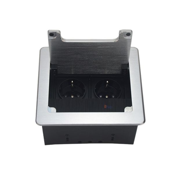 Double EU power computer table connected hidden desktop socket box