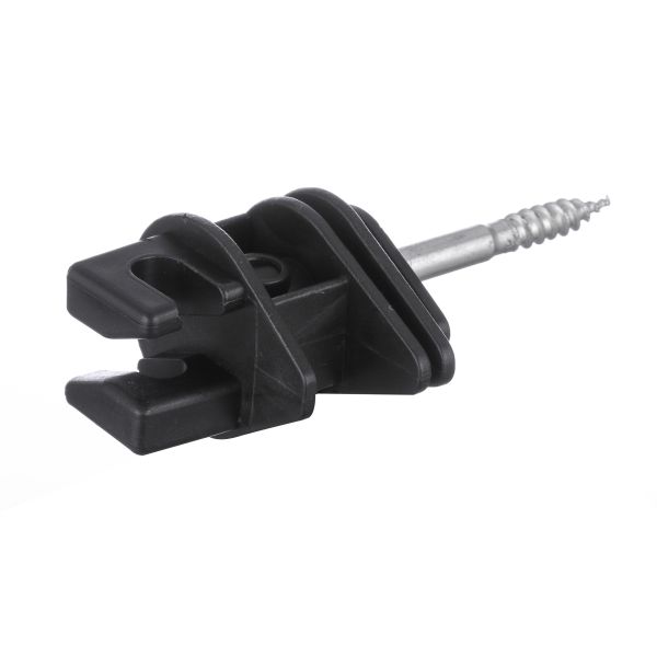 Wood Screw Insulator INS085B Black Electric Fence Fittings For Wood Post 7mm Wire Polywire