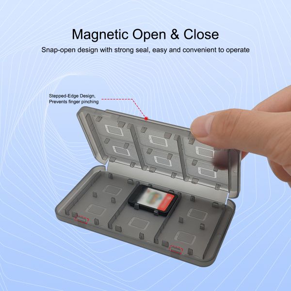 Double-Sided 12 Slots Portable Plastic Game Card Case for Nintendo Switch 2