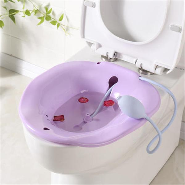 Banho de Sitz com o termômetro para o tratamento das hemorroidas do assento da sanita, cuidado após o parto, Yoni Steam Kit For Women dobrável