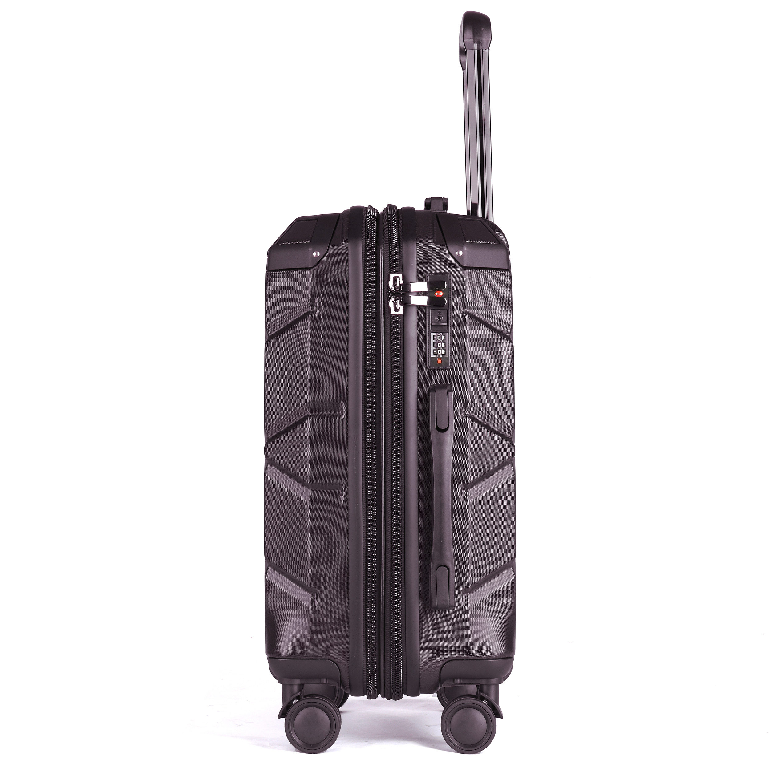 Unisex 20/24/28 Inch Trolley Luggage Set Double Layer Spinner Caster Explosion-Proof Zipper Bottom Handle Outdoor Usage ABS PP
