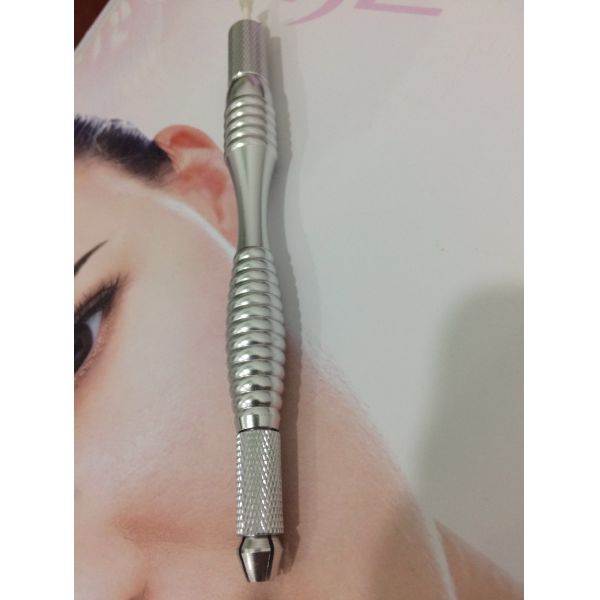 Aluminum Manual Cosmetic Tattoo Pen / Microblading Pen For Eyebrow Tattoo