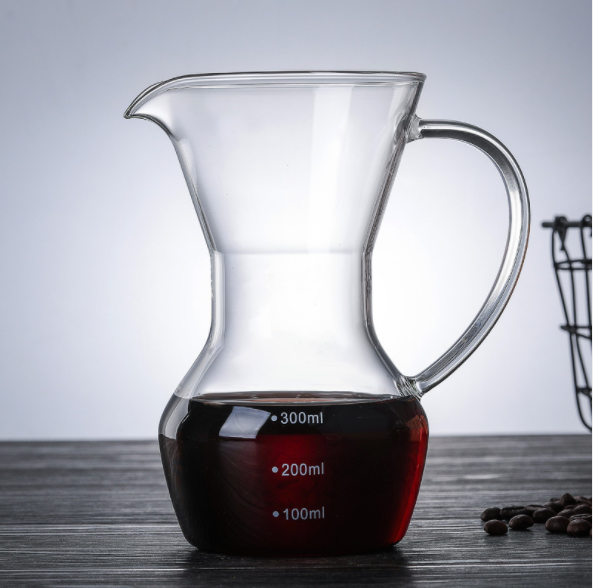 Eco - Friendly Glass Pour Over Coffee Maker Carafe Coffee Dripper Brewer Pot With Borosilicate Glass