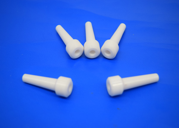 Alumina Ceramic Threaded Fittings Small Size CNC Machine Parts