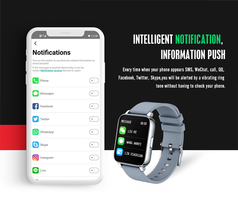 Step Counting NRF52832 240*280 Resolution Sport Smart Bracelet For Woman