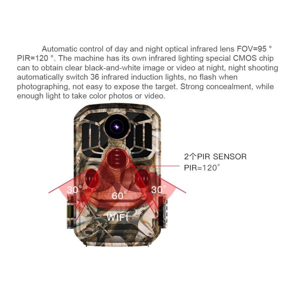 Wireless Hunting Game Camera Night Vision Waterproof Wifi Outdoor Wildlife