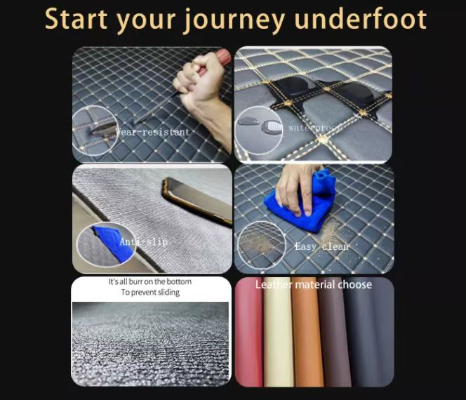 Ткань высокопрочного хорошего автомобиля изоляции жары кожаная для половых ковриков автомобиля