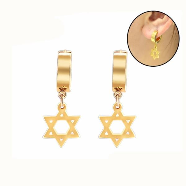 Stainless Steel Jewelry Earrings Triangular Dangle Huggie Earrings
