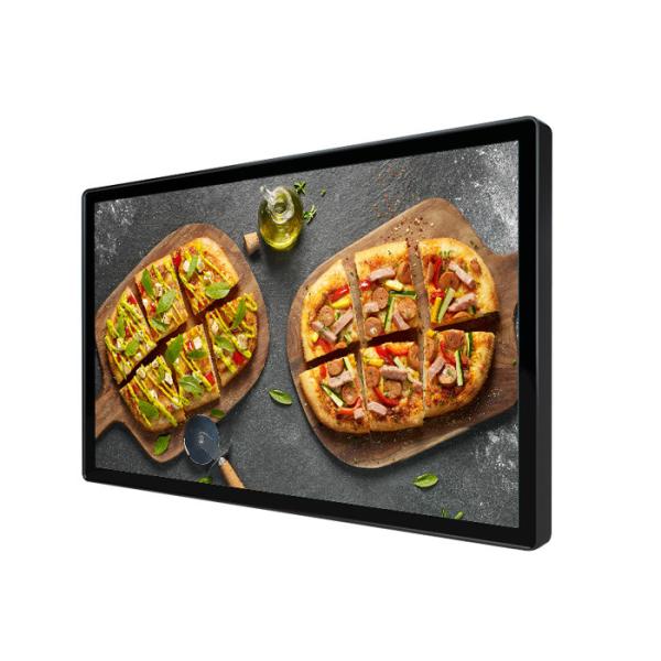 Tela fina super da propaganda do LCD 55 polegadas fixada na parede para o restaurante