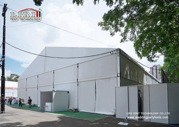 Metal Frame Outdoor Exhibition Tents / Structure Marquee Canopy White PVC Covered Flame Resistant
