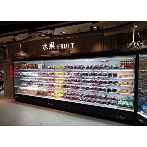 Размораживать удаленного холодильника открытой выкладки компрессора автоматический