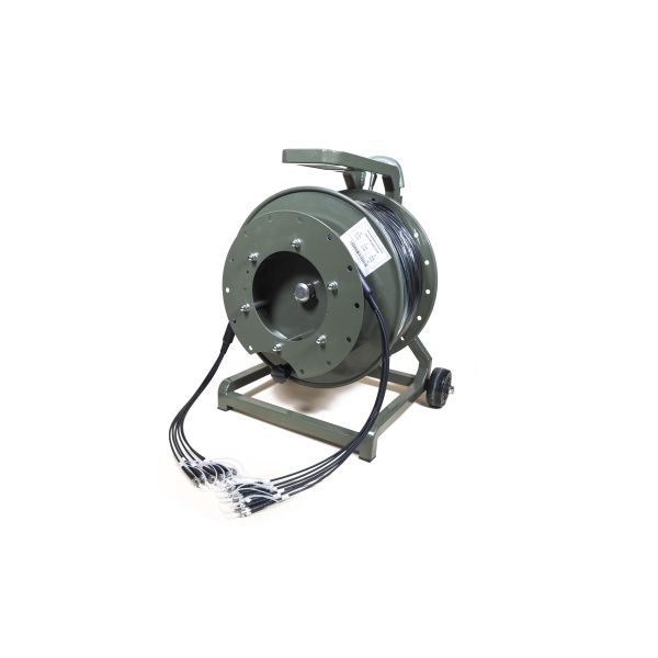 Outdoor Military Armored Patch Cord Assembly 200-500m With Portable Reel