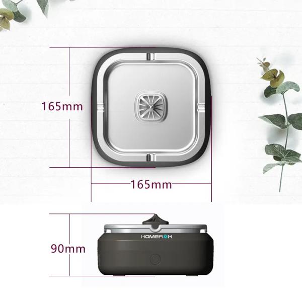 Homefish Stainless Steel Electric Multifunctional Ashtray Air Purifier HEPA Filter Long-lasting Battery Ashtray Air Purifier