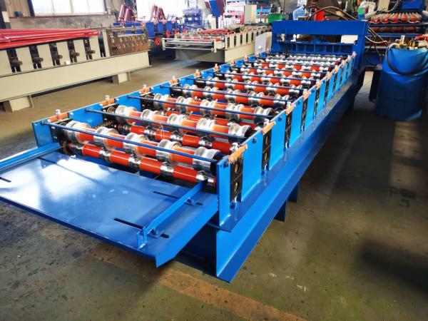 Hydraulic Cutting Steel Glazed Tile Roll Forming Machine CNC Control Style