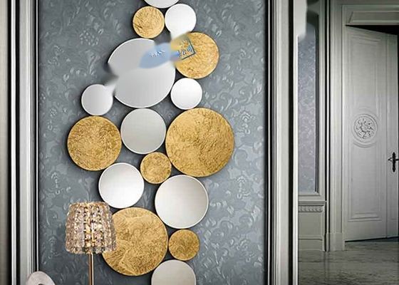 Gold Leaf Background Decorative Mirror with Bevelled Edge and 59X120X2CM Dimensions