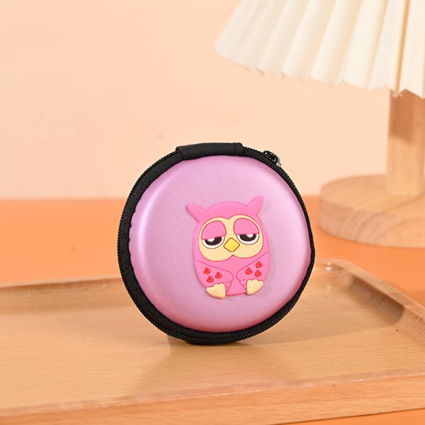 Pattern Type others Round 2d 3d Coin Usb Lines Earphone Pvc Eva Organizer Bags