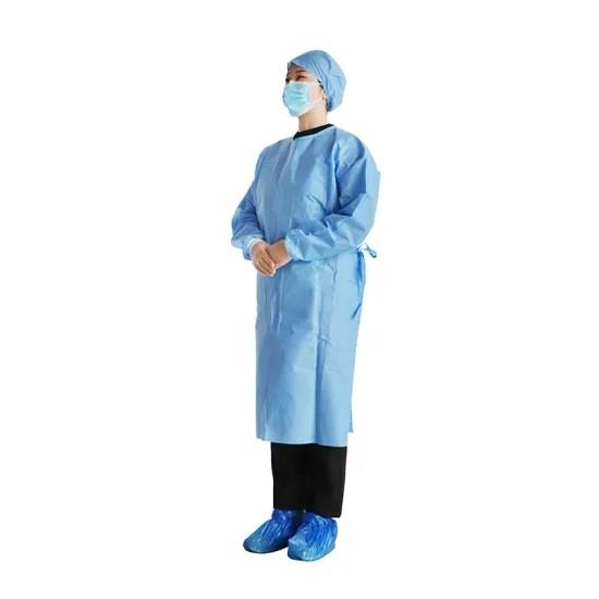 Protective Medical Doctor Gown , Disposable Isolation Gowns For Virus Contaminated Areas