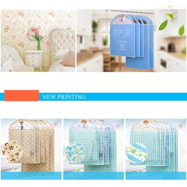 Bolsos plásticos no tejidos plegables de la limpieza en seco del cierre en la parte superior del bolso del almacenamiento de la ropa