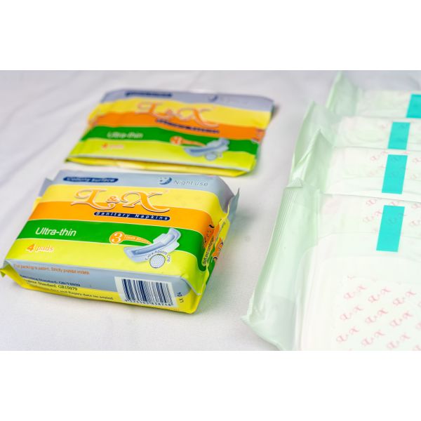 283mm Menstrual Pad 96 Packs Per Case Comfortable Absorbent Breathable Sanitary Protection Bulk Packaging