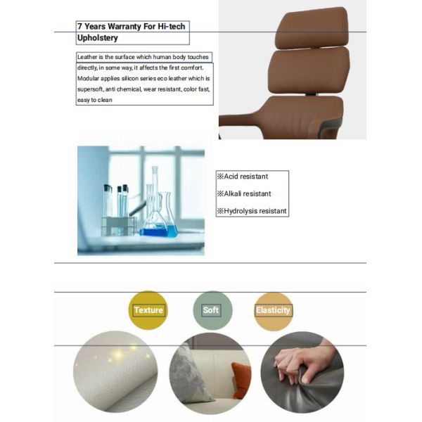 Вращающееся кресло управленческого офиса PU задняя часть кожаного регулируемая высокая 23,2 КИЛОГРАММА