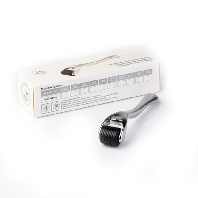 Home NO Plugs Type 540-pin Derma Roller with Gold Color Handles Skin Rejuvenation