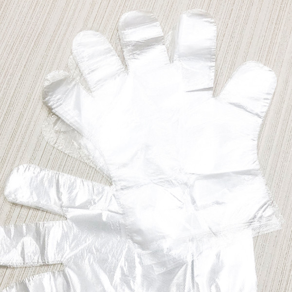 Disposable PE Clear Plastic Gloves For Fast Food Smooth / Embossed Surface