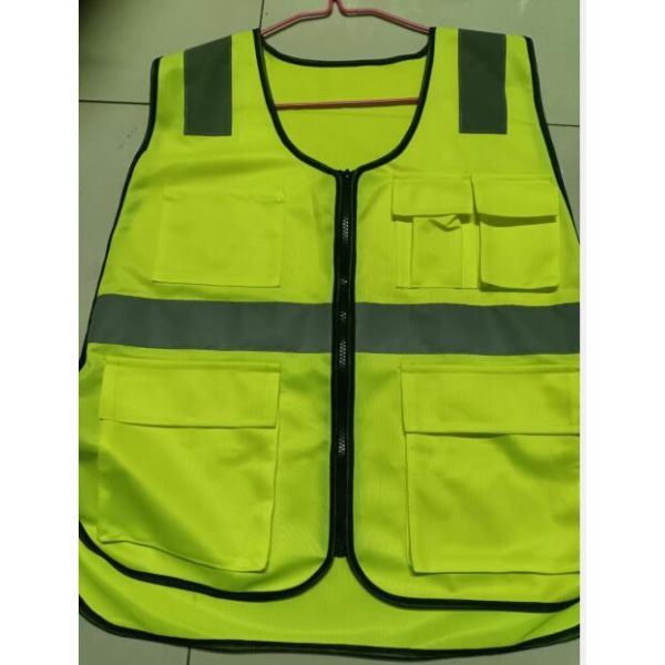Multiple Pocket Polyester Safety Vest 120g Personalised Hi Vis Vest