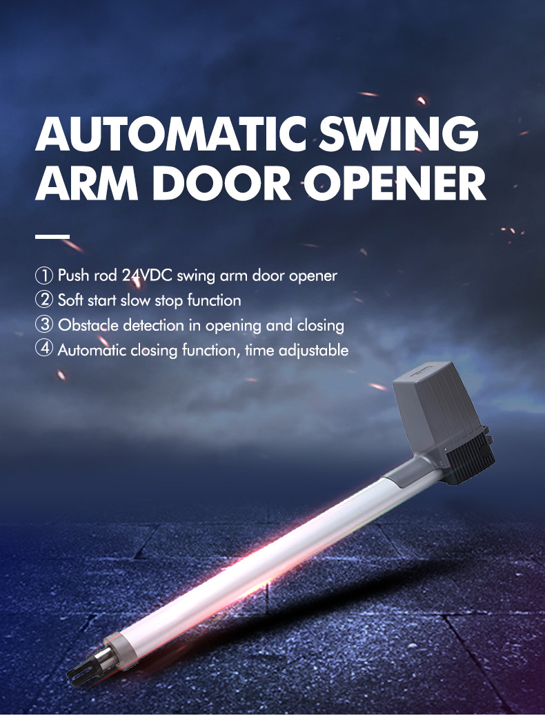 Солнечный приведенный в действие мотор ворот качания DC 24V электрический