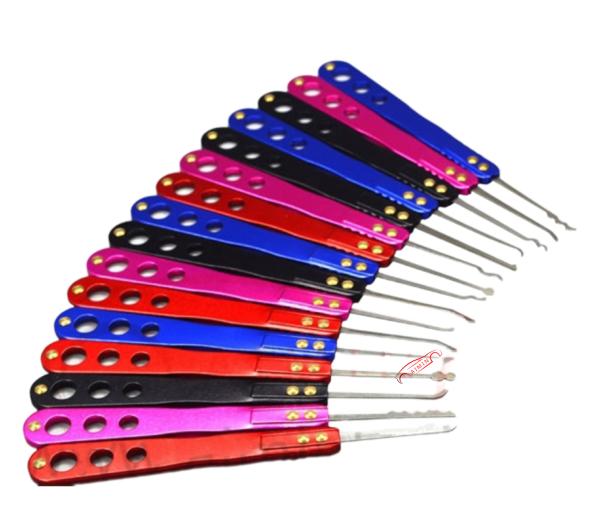 Colorful Lock Pick Set 22 in 1 Aluminum alloy oxidation Auto Lock Pick Kit Locksmith tools