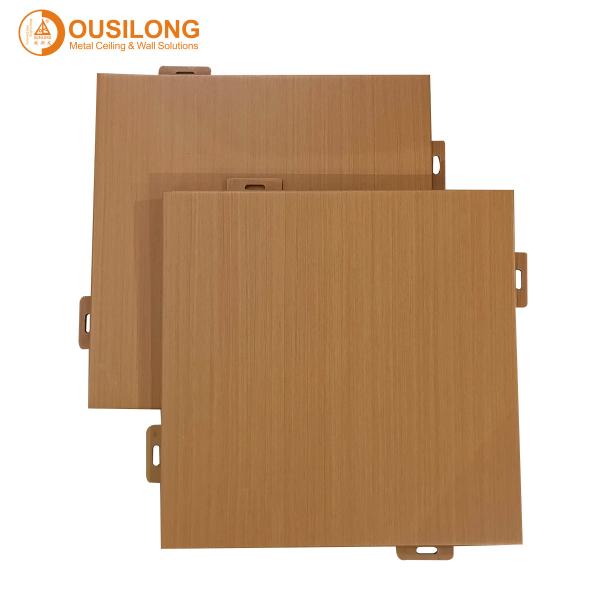 Building Decorative Materials Wooden Double Curved Aluminium Aluminum Wall Ceiling Panels