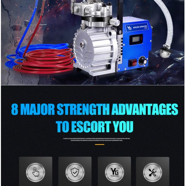 portable Airless Handheld Electric Paint Sprayer For Home Use High Pressure 22Mpa