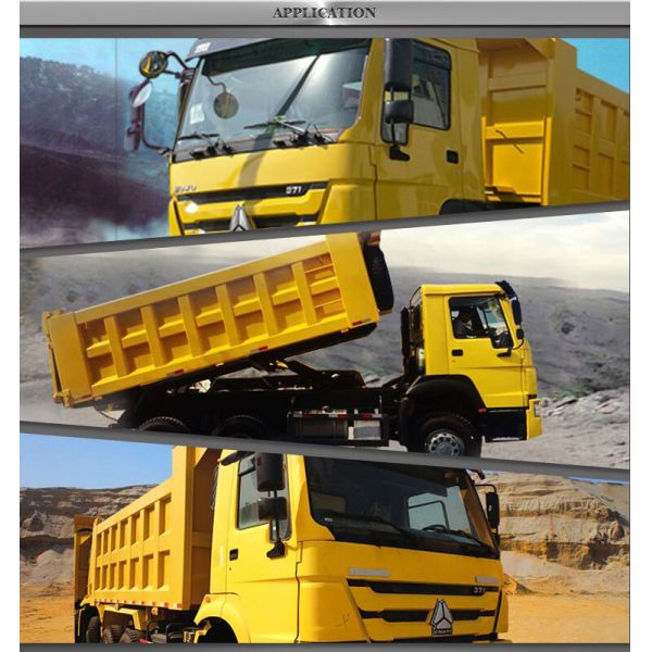Sinotruk HOWO 6x4 Dump Truck Trailer 18M3 Square Shape / U Shape Tipper Body