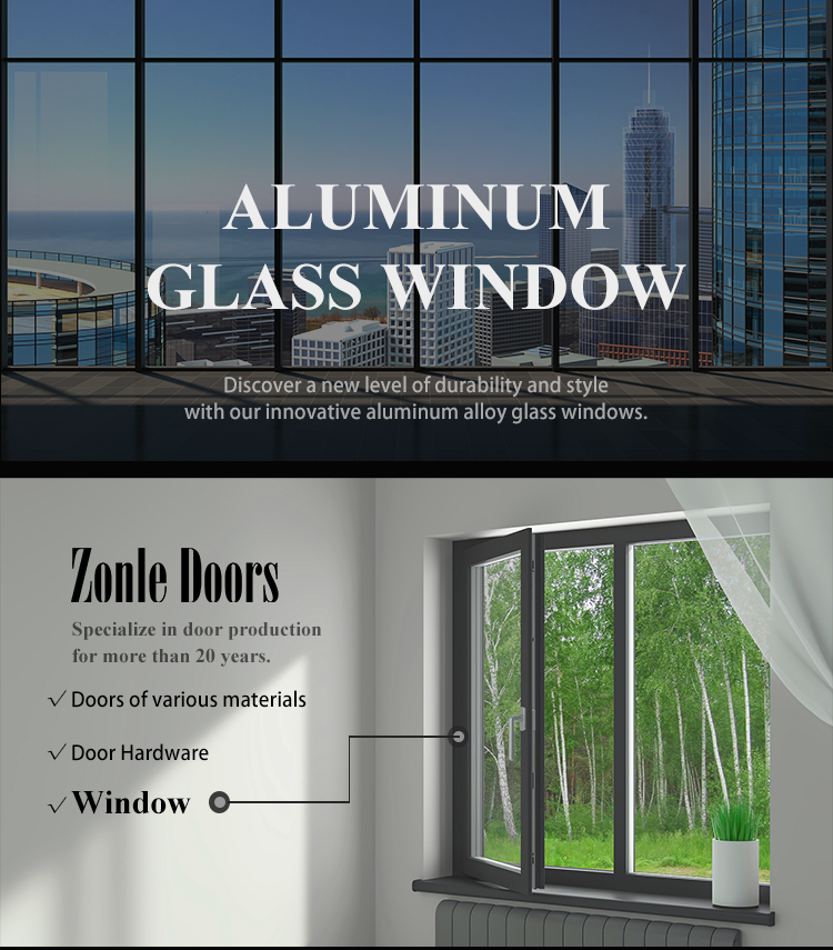 Zonle Custom House Windows Modern Design Double Glazed Windows Australia Standard Aluminium Sliding Window