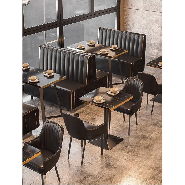 Dining Sofa Seating Commercial Pub Hookah Lounge Restaurant Booth Sofa  Restaurant Table Chairs Set