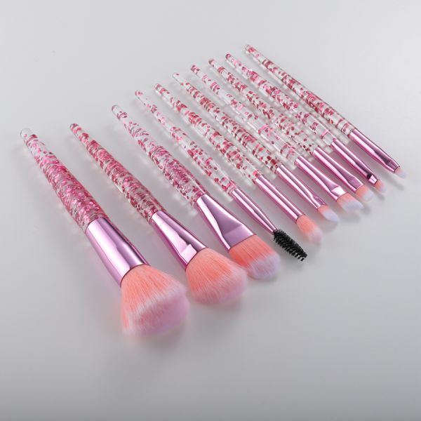 Soft Synthetic Hair Cosmetic Makeup Brush Set 10Piece Gradient Color