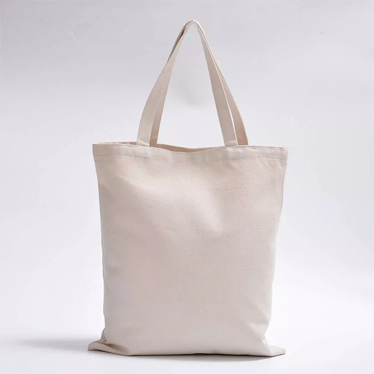 Plain Blank Organic Calico Cotton Canvas Grocery Shopping Tote Bag Custom Logo Size Printed