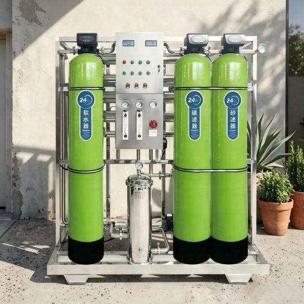 1T/H Industrial FRP Tank RO Water Treatment System