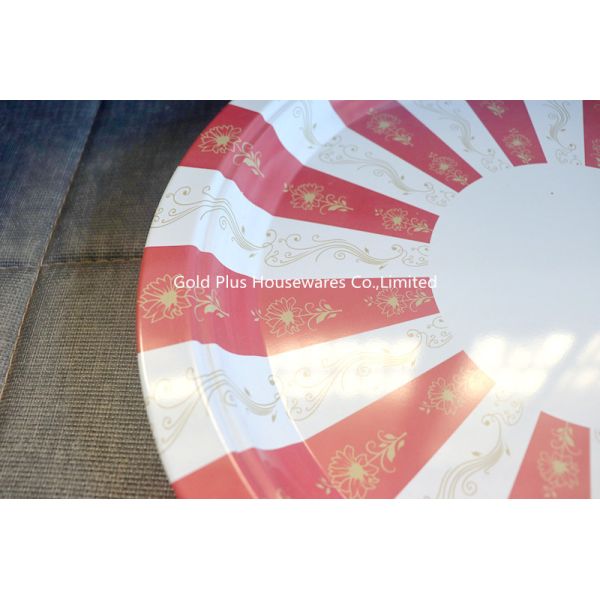 Small size home decoration stainless steel round snack bowls 5 pcs snack platter with steel tray