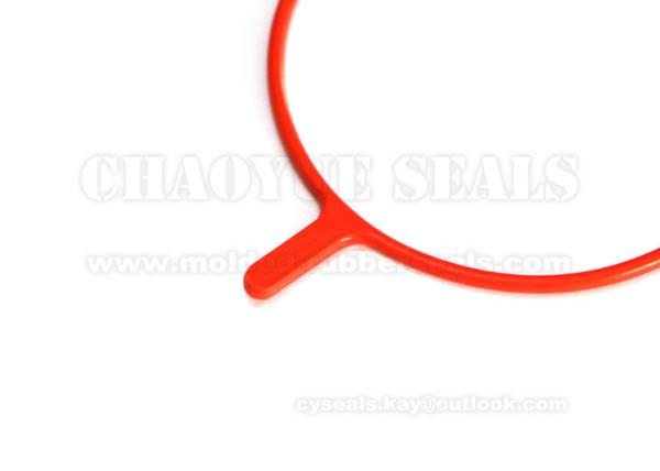 Orange EPDM Rubber Gasket Washer Seal Nonstandard Irregular Shaped 2mm Cross